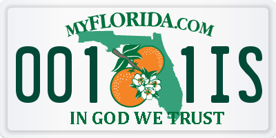 FL license plate 0011IS