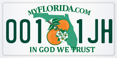 FL license plate 0011JH