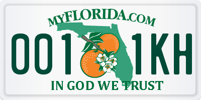 FL license plate 0011KH