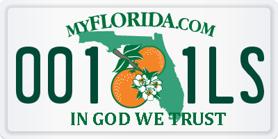 FL license plate 0011LS