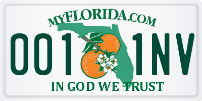 FL license plate 0011NV
