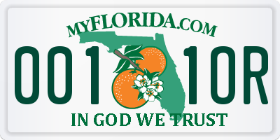 FL license plate 0011OR