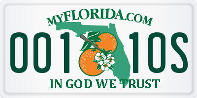 FL license plate 0011OS