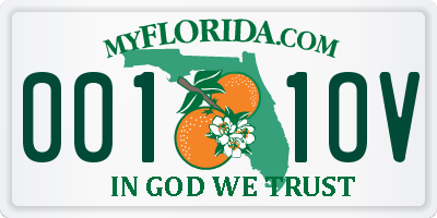 FL license plate 0011OV