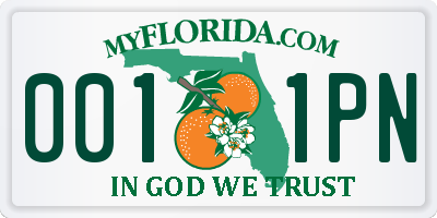 FL license plate 0011PN