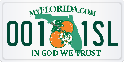 FL license plate 0011SL