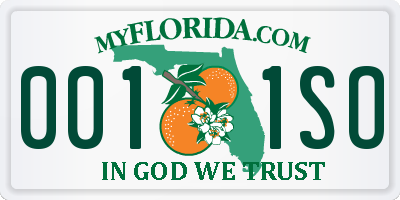 FL license plate 0011SO