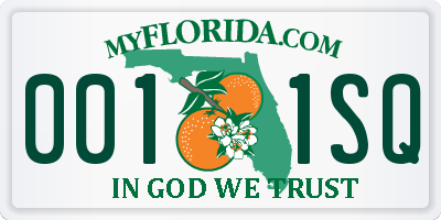 FL license plate 0011SQ