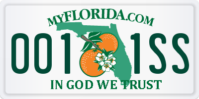 FL license plate 0011SS