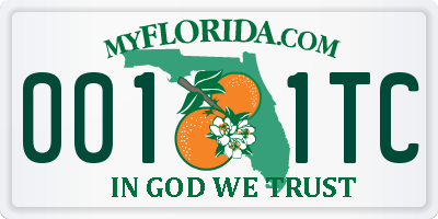 FL license plate 0011TC