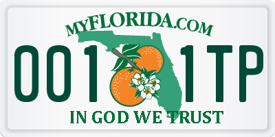FL license plate 0011TP