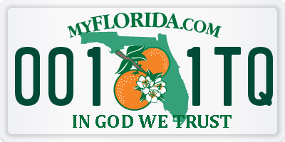 FL license plate 0011TQ