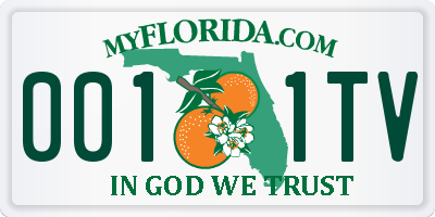 FL license plate 0011TV