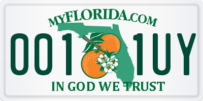 FL license plate 0011UY