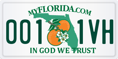 FL license plate 0011VH