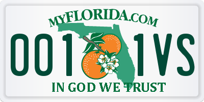 FL license plate 0011VS