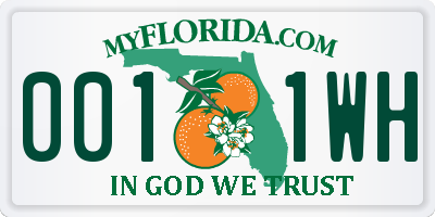 FL license plate 0011WH