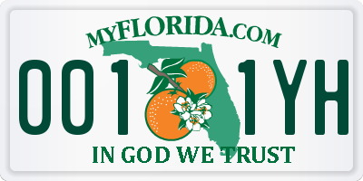 FL license plate 0011YH