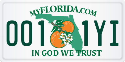 FL license plate 0011YI
