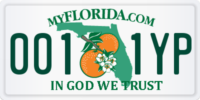 FL license plate 0011YP