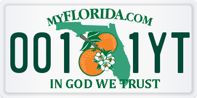 FL license plate 0011YT