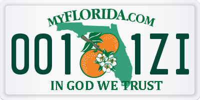 FL license plate 0011ZI