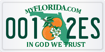 FL license plate 0012ES