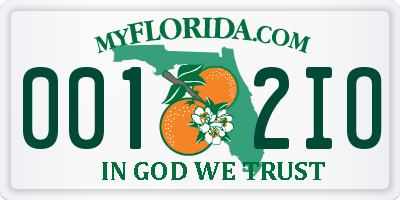 FL license plate 0012IO