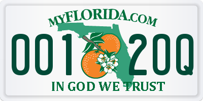 FL license plate 0012OQ