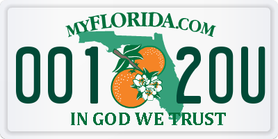 FL license plate 0012OU