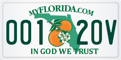 FL license plate 0012OV