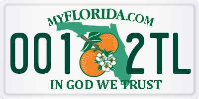 FL license plate 0012TL