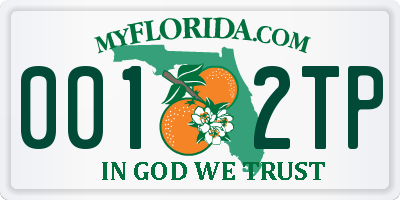 FL license plate 0012TP
