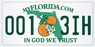 FL license plate 0013IH