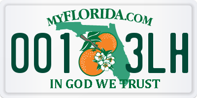 FL license plate 0013LH