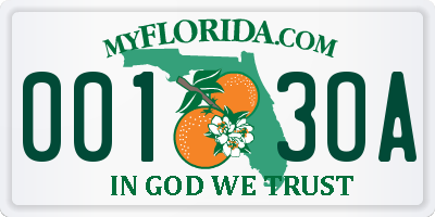 FL license plate 0013OA