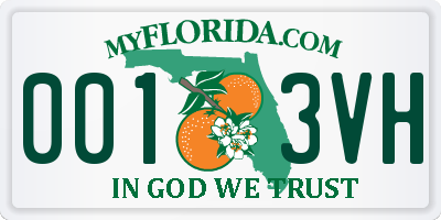 FL license plate 0013VH