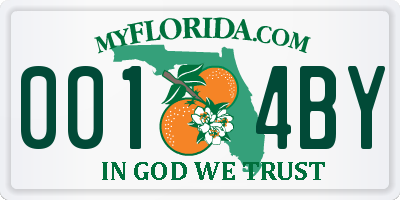 FL license plate 0014BY