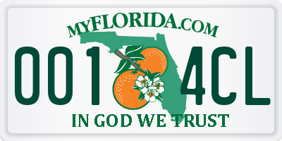 FL license plate 0014CL