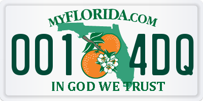 FL license plate 0014DQ