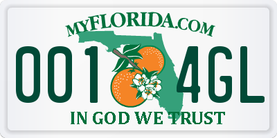 FL license plate 0014GL