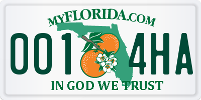 FL license plate 0014HA