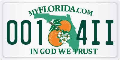 FL license plate 0014II