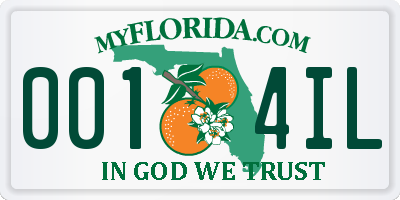 FL license plate 0014IL