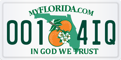 FL license plate 0014IQ