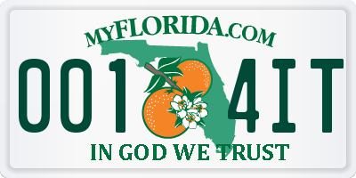 FL license plate 0014IT