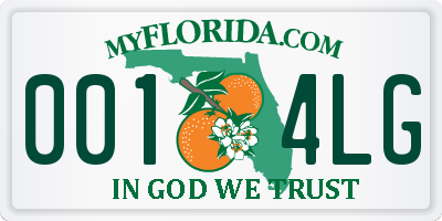 FL license plate 0014LG