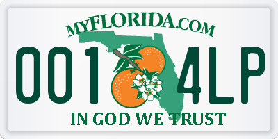 FL license plate 0014LP