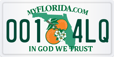 FL license plate 0014LQ