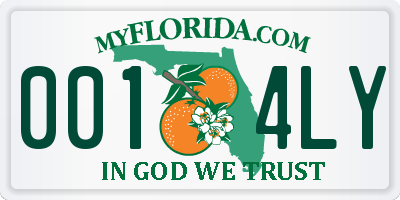 FL license plate 0014LY